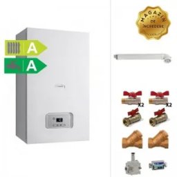 Pachet Centrala termica Saunier Duval Thelia Condens 30-A 30 kW cu robineti de instalare