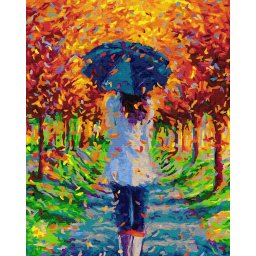 Set pictura pe numere, cu sasiu, Toamna, 40x50 cm