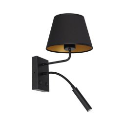 Lampă de perete ARDEN 1xE27/60W/230V + 1xG9/8W negru/auriu