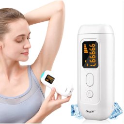Epilator IPL, MT118L-EU, 990.000 pulsatii, Epilare definitiva fara durere, Display LCD, intinerire si hidratare piele, 5 trepte de viteza, Tub lumina quarz, Modul automat de epilare, Senzor nuanta