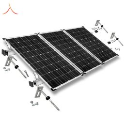 Kit Structură Montaj 3 Panouri Fotovoltaice – Acoperiș din Tablă Metalică