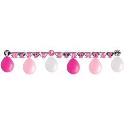 Kit ghirlanda 17 x 230 Minnie Mouse si baloane 23 cm