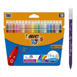 Carioca ultralavabila 18 culori Bic Kid Couleur