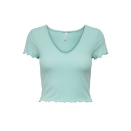 ONLY Onlkika S/S V-Neck Top Jrs 15256816 13-5309 tcx pastel turquoise