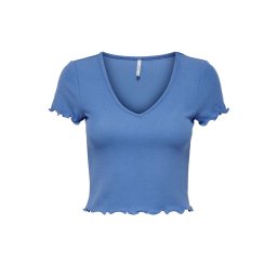 ONLY Onlkika S/S V-Neck Top Jrs 15256816 17-4037 tcx ultramarine