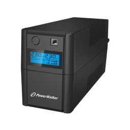 Power Walker UPS LINE-INTERACTIVE 650VA, 2X SCHUKO, RJ11 IN/OUT, USB, LCD