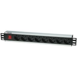 Power Strip Intellinet 1.5u Pentru Rack 19", 8 Prize Schuko, Maxim 16a, Indicator Led, Fara Protectie, On/Off, Cablu 3m "207157