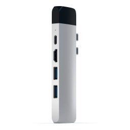 Hub USB Type C SATECHI ST-TCPHES, USB 3.1, HDMI, Ethernet, Micro SD, argintiu