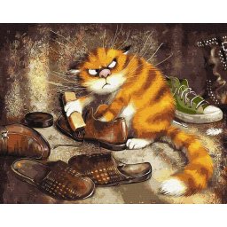 Set pictura pe numere, cu sasiu, Munca silnica, 40x50 cm