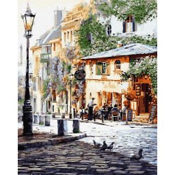 Set pictura pe numere, cu sasiu, Bistro italian, 40x50 cm