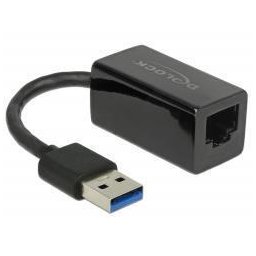 Delock Adaptor USB 3.1 Gen 1 cu conector tată USB Tip-A > LAN Gigabit