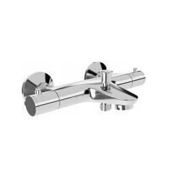Baterie baie cada termostat, pipa fixa, comutator dus, crom