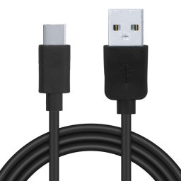 CABLU alimentare si date SPACER, pt. smartphone, USB 3.0 (T) la Type-C(T), PVC,2.1,Retail pack, 1.8m, black, "SPDC-TYPEC-PVC-BK-1.8" (include TV 0.06 lei)