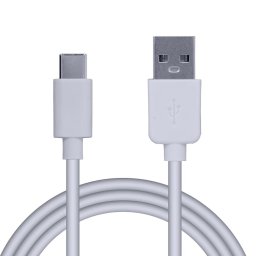 CABLU alimentare si date SPACER, pt. smartphone, USB 3.0 (T) la Type-C(T), PVC,2.1A,Retail pack, 1.8m, alb, "SPDC-TYPEC-PVC-W-1.8" (include TV 0.06 lei)