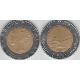 Italia 1991 - 500 lire, circulata