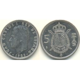 Spania 1975 - 5 pesetas, circulata