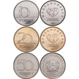 Ungaria 2020 - lot 10-20-50 forint, necirculata