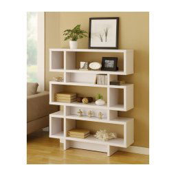 Bibliotecă ELZE 130,8x90 cm albă