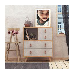 Dulap WITLOF 87x70 cm maro/gri