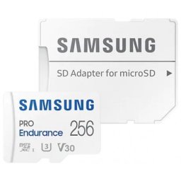 Card microSDXC Samsung PRO Endurance, 256 GB, Class 10, UHS-I U3, V30 + Adaptor SD