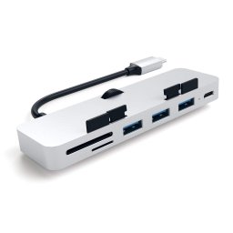 Docking station Satechi Aluminum TYPE-C CLAMP PRO, Silver