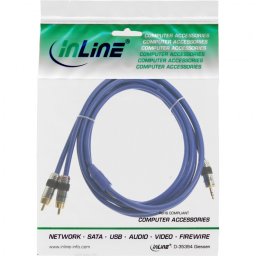 Cablu audio Premium jack stereo 3.5mm la 2 x RCA T-T 20m, InLine IL89937P