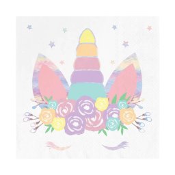 Set 10 servetele unicorn holograma 33x 33 cm