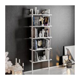 Bibliotecă de perete PIANTE 174x60 cm albă