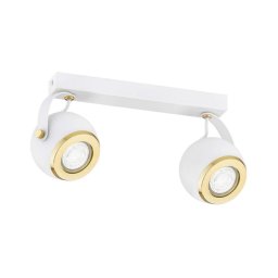 Spot KOS PLUS 2xGU10/5W/230V albă/aurie Argon 7038