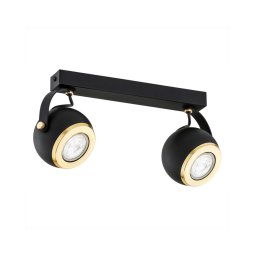 Spot KOS PLUS 2xGU10/5W/230V negru/auriu Argon 7039