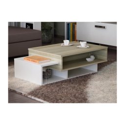 Măsuță de cafea TAB 32x105 cm bej/albă