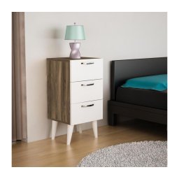 Noptieră BELLINI 80x40 cm maro/albă