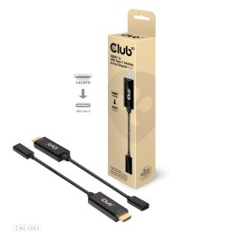 Cablu adaptor / HDMI male la USB-C mamă cu 24 de pini / 22 cm / activ