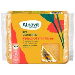 Paine cu orez si mei bio 375g Alnavit