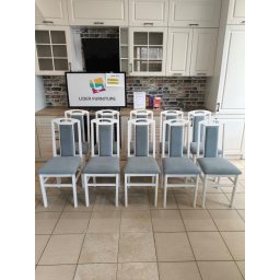 set nr 76 disponibil un set culoare ALB TAPITERIE VERDE MENTA tapitat cu stofa