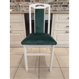 SCAUN COLOR 6 , ALB TAPITERIE VERDE