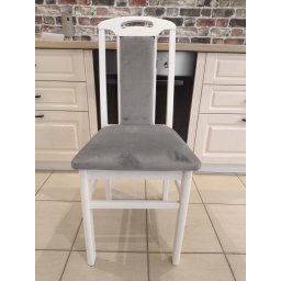 SCAUN COLOR 4, ALB TAPITERIE GRI personalizabil pe culori