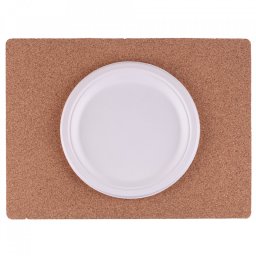 Suport pentru farfurii EcoCMK, din plută naturală, placemats, pătrat, set 2buc