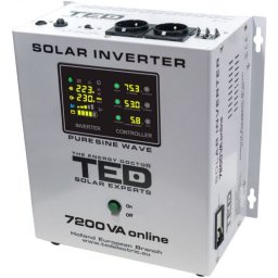 Invertor solar TED Electric de la 48V la 230V 7200VA / 5000W unda sinusoidala pura TED000316