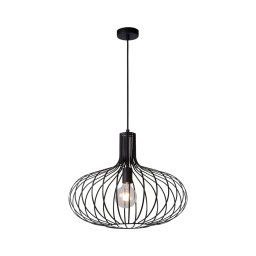 Lucide 78374/50/30 - Lampa suspendata MANUELA 1xE27/60W/230V negru 50 cm