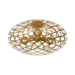 Lucide 21117/65/02 - Lumină de tavan WOLFRAM 3xE27/60W/230V aurie