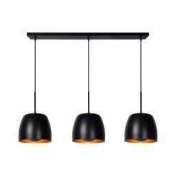 Lustră pe cablu NOLAN 3xE27/40W/230V neagră Lucide 30488/03/30