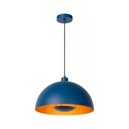 Lustră pe cablu SIEMON 1xE27/40W/230V albastră Lucide 45496/01/35