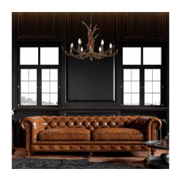 Searchlight 6416-6BR - Lustr STAG 6xE14/7W/230V pe ramă de tip coarne