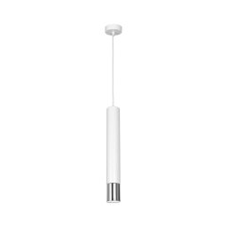 Lustră pe cablu NEST 1xGU10/8W/230V albă/crom lucios