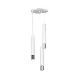 Lustră pe cablu NEST 3xGU10/8W/230V albă/crom lucios