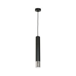 Lustră pe cablu NEST 1xGU10/8W/230V neagră/crom lucios