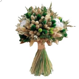 Buchet cununie/nunta, culori alb si verde - AMB208002