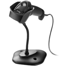 Cititor coduri de bare Zebra DS2208, USB, stand, negru -imager, 2D, IP42, cablu USB, stand, Negru