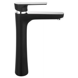 Square Black/Chrome - baterie stativă pentru lavoar înalt - BAQ2LBLC - Ferro